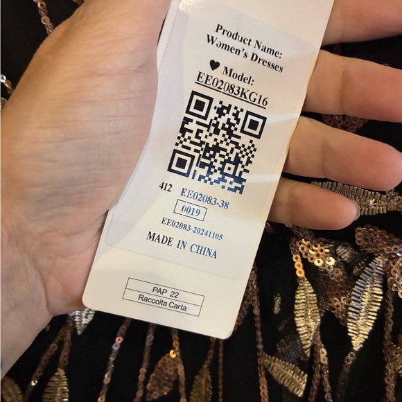 Ever Pretty Black and Gold Leaf Maxi Dress - Picture 7 of 8